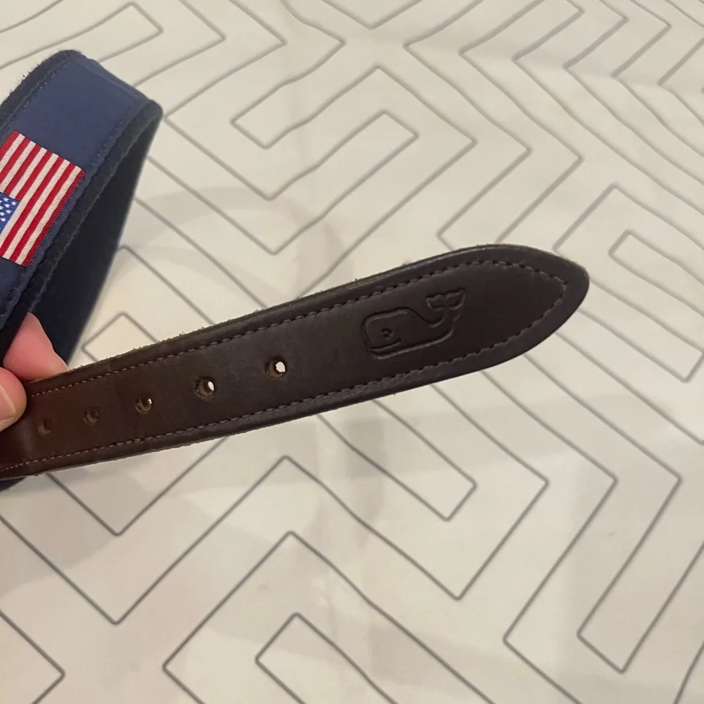 Vineyard Vines Boys American Flag Canvas Belt